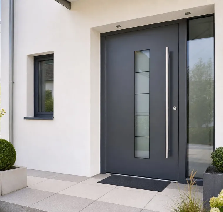 Moderne Haustür nach Maß, montiert von IDEAL Fenster & Türen