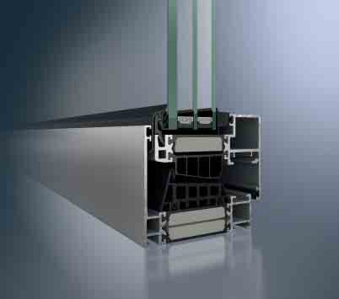 Aluminium-Blockfenster AWS 90 BS.SI⁺ im Profilquerschnitt