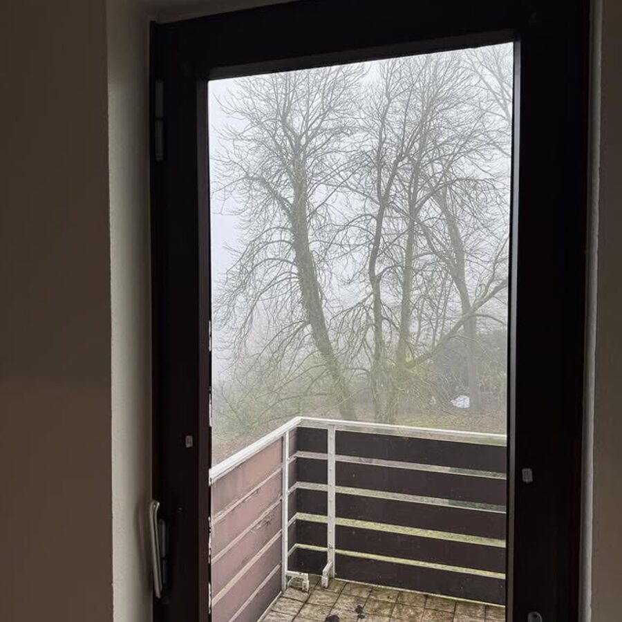 Neue Balkontür mit Blick auf den Balkon