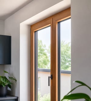 Holzfenster mit 3-fach-Wärmeschutzverglasung