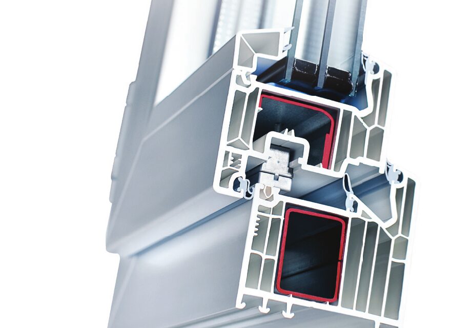 Kunststoff-Fensterprofil SOFTLINE 82 im Querschnitt